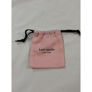 Kate Spade New York Small Pink Drawstring Jewelry Pouch Bag 4in X 4in NEW